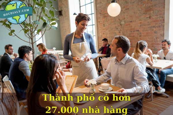 Thành phố có hơn 27.000 nhà hàng