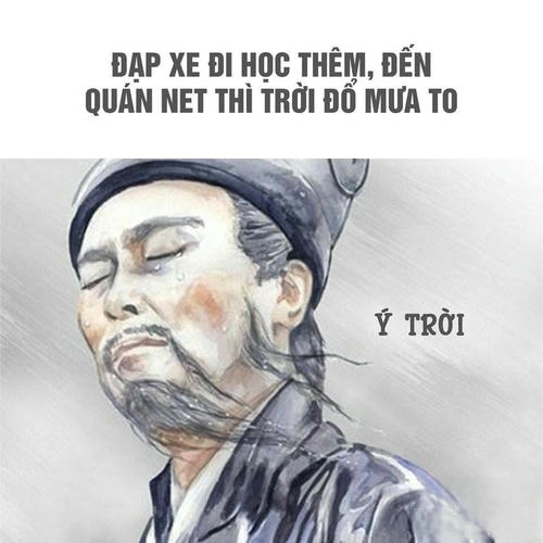 Hình meme ý trời cười đau bụng