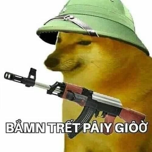 Hình meme tay cầm súng 