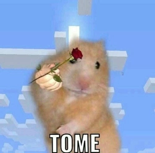 Meme chó con tặng hoa