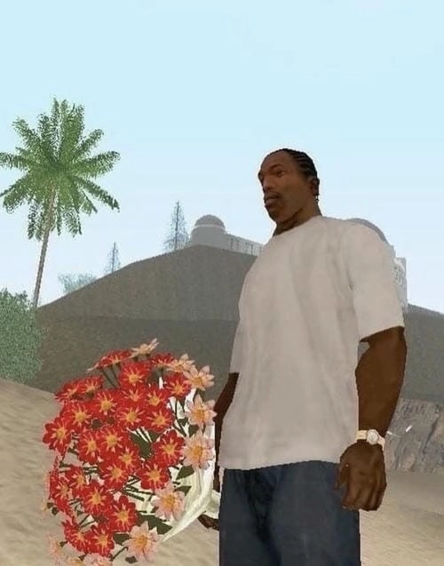 Meme tặng bông hoa