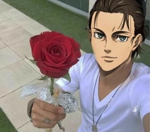 meme tặng em bông hoa đáng yêu