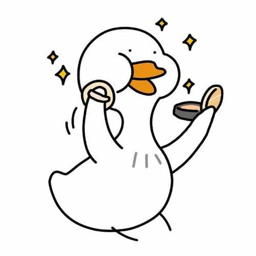 Ảnh meme vịt với biểu cảm vui