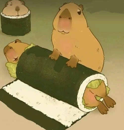 capybara meme cute cực chill