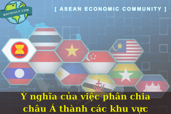 Ý nghĩa của việc phân chia châu Á thành các khu vực
